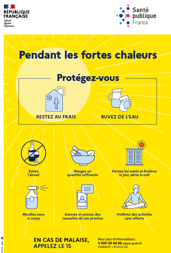 PENDANT LES FORTES CHALEURS