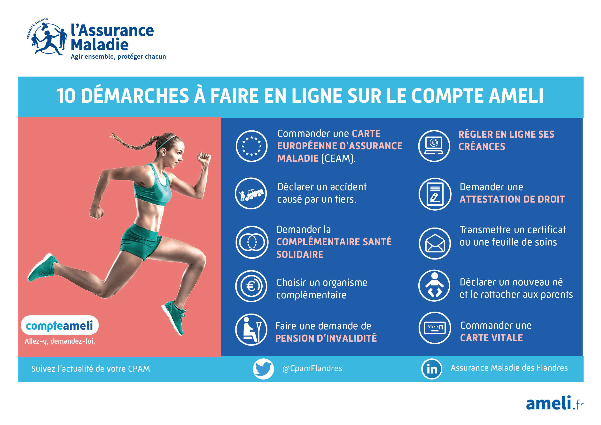 Encart démarches en ligne ameli