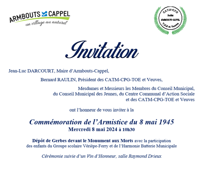 invitation 8 MAI 2024